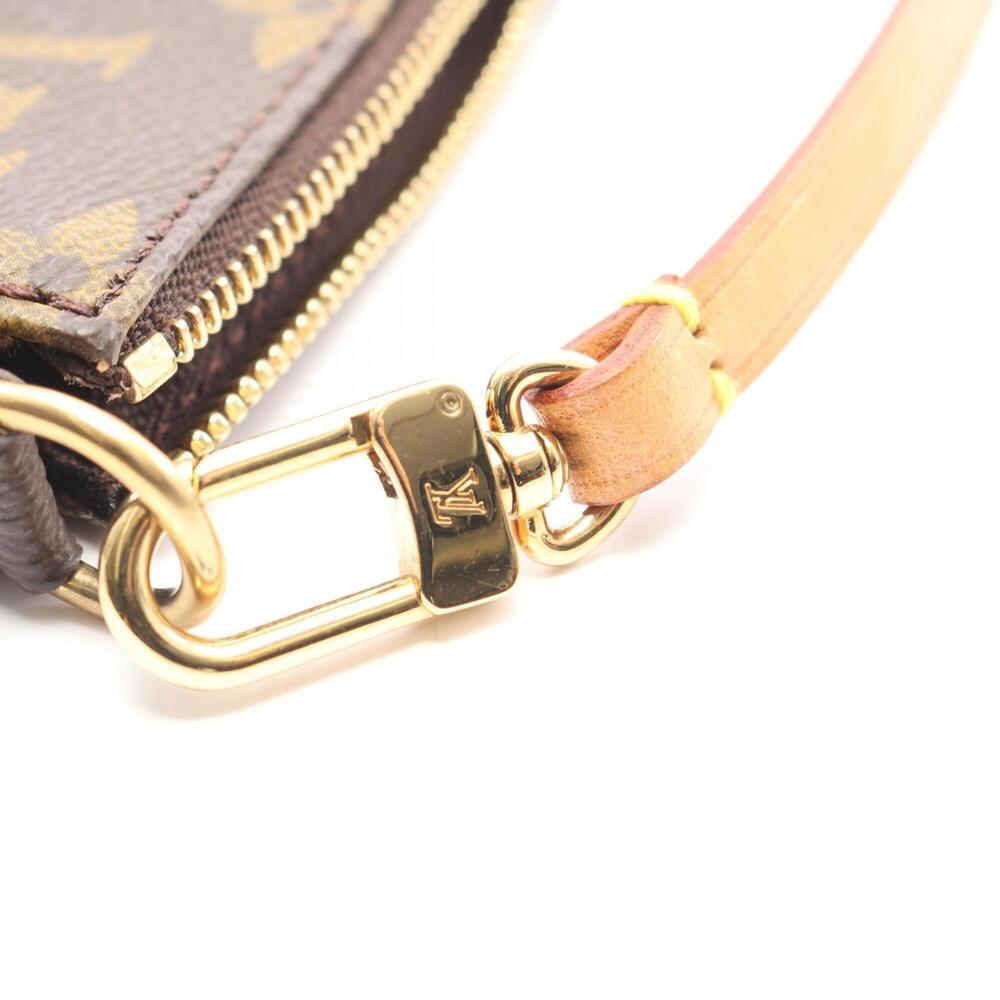 LOUIS VUITTON Authentic Brown Monogram Leather Pochette Bag - Picture 6 of 11